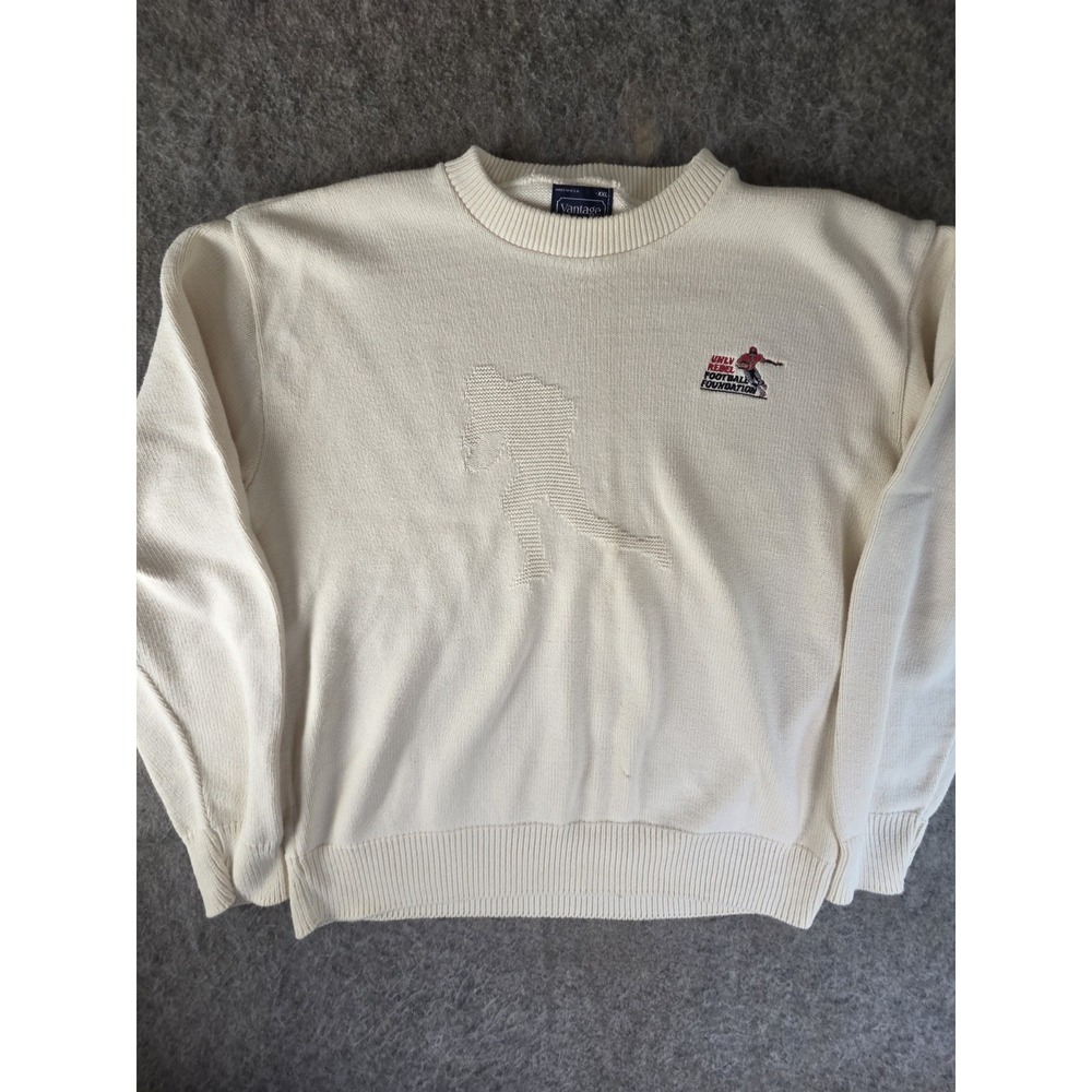Vintage UNLV Football Foundation Sweater Size 2XL Made In USA Distressed